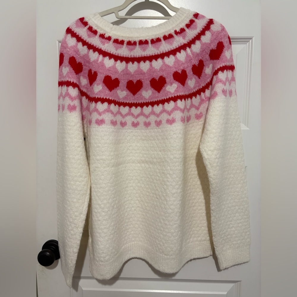 NWT ❤️ Cupcakes & Cashmere Heart Sweater Size XL - Picture 2 of 7